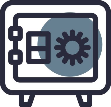 Bilgisayar donanım simgesi ile doldurulmuş ana hatlar biçimi