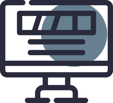 tarayıcı web simgesi, vektör illüstrasyonu