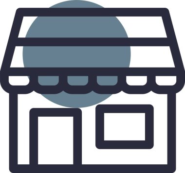 Mağaza. Web simgesi basit illüstrasyon