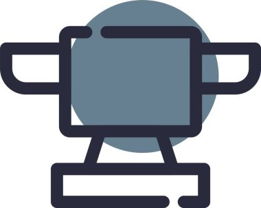 dambıl spor salonu ikonu renk ana hatları vektörü