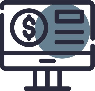 iş ve finans ikonu vektör illüstrasyonu