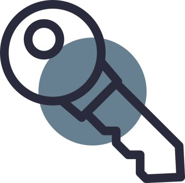 Anahtar simgesi vektör illüstrasyonu