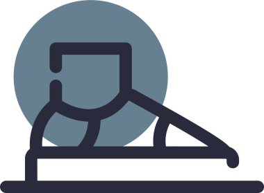 Kaykaylı avatar adam, vektör çizimi, illüstrasyon