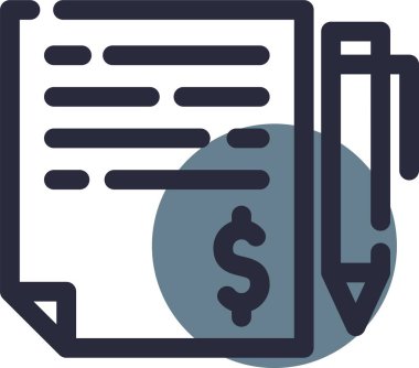 Belge. Web simgesi basit illüstrasyon