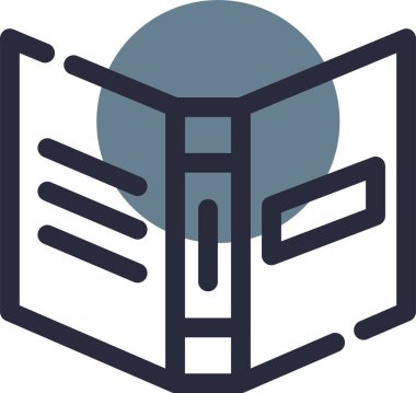 Kitap. Web simgesi basit illüstrasyon