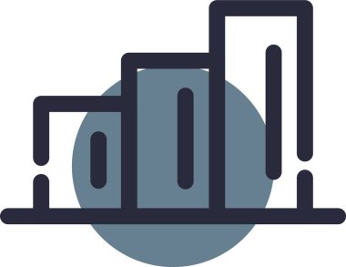 Bir bina simgesinin vektör illüstrasyonu