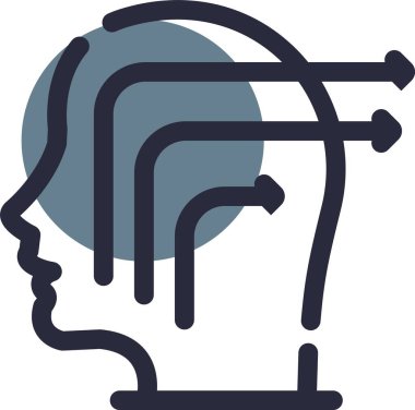 Beyin. Web simgesi basit illüstrasyon