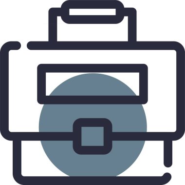 Bavul. Web simgesi basit illüstrasyon