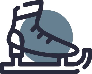 buz pateni kutsal kişilerin resmi, vektör çizim