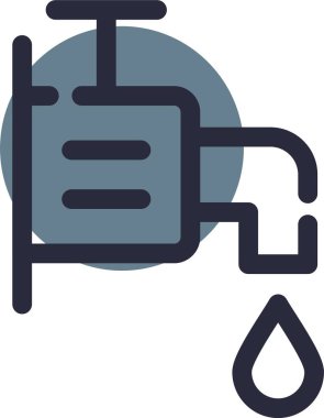 Musluk ikonu. vektör illüstrasyonu