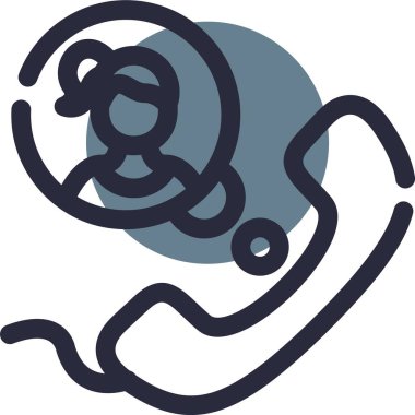 Arama desteği simgesi ana hat biçiminde