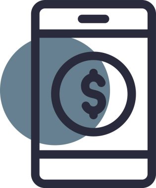 Dolar Düz Vektör Simgesi Tasarımı