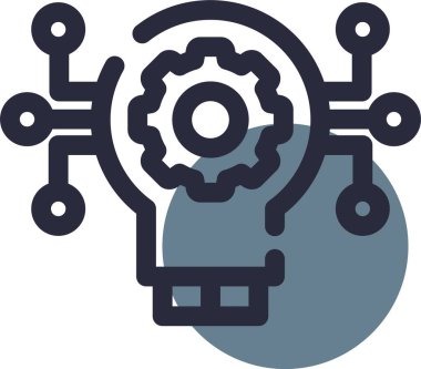 Beyin simgesi, vektör illüstrasyonu