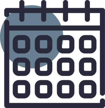 Takvim. Web simgesi basit illüstrasyon