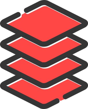 Bulut veritabanı sunucu simgesi - taslak biçimi