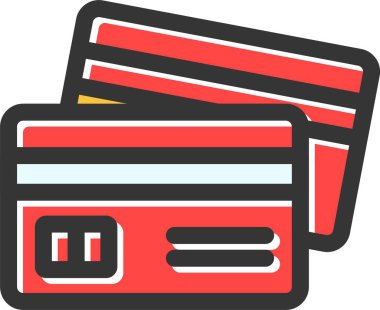 Kredi kartı vektör simgesi