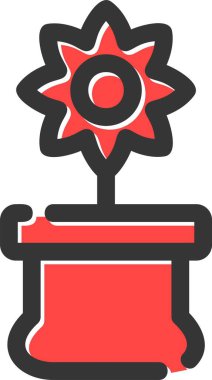 çiçek simgesi vektör illüstrasyonu