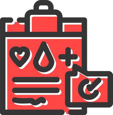 Kan bağışı ikonu - ana hatlarıyla