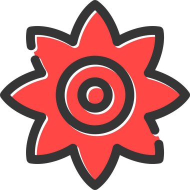 Çiçek. Web simgesi basit illüstrasyon