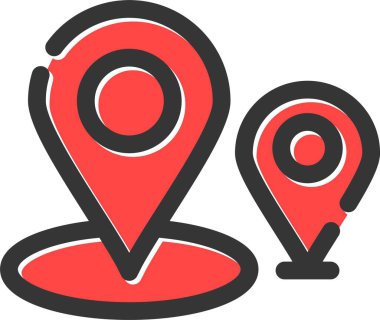 konum. Web simgesi basit illüstrasyon