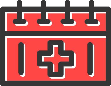 İlk yardım çantası simgesi, vektör tasarımı