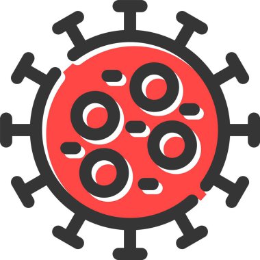 Virüs Simgesi, vektör illüstrasyonu