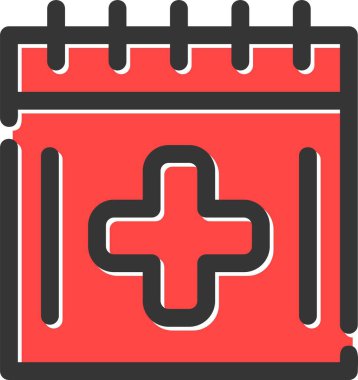 Takvim tarihi simgesi, özet vektör illüstrasyonu