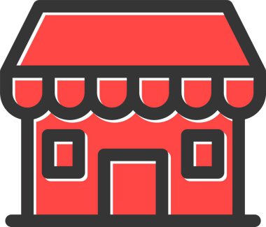 Mağaza. Web simgesi basit illüstrasyon