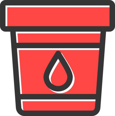 Yağ fıçısı. Web simgesi basit illüstrasyon