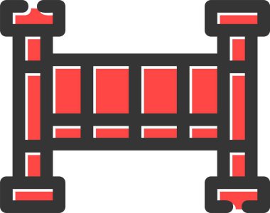 çit simgesi vektör illüstrasyonu