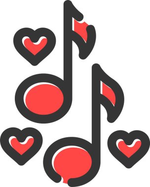 Müzik. Web simgesi basit illüstrasyon