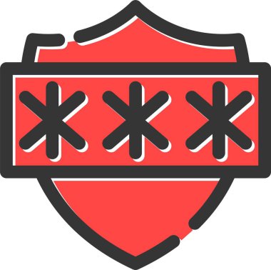 kalkan simgesi, vektör illüstrasyonu