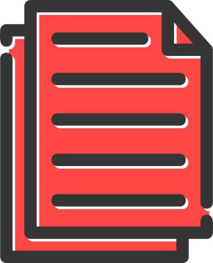 Belge. Web simgesi basit tasarım