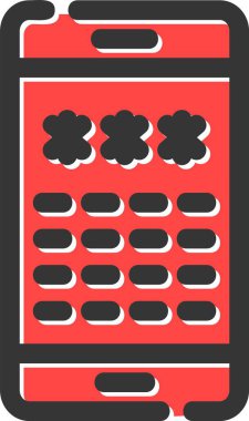 Hesap makinesi simge. Hesap makinesi vektör simgesi web için basit örnek