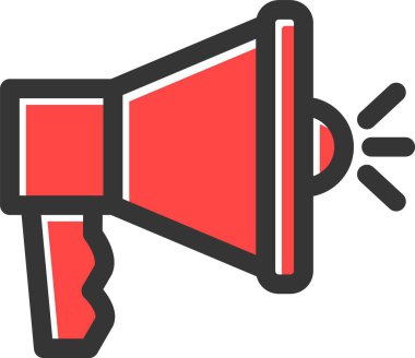 megafon simgesi, vektör illüstrasyonu