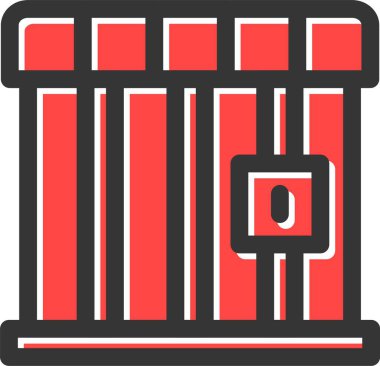 Moda Biçiminde Bariyer Simgesi İzole Arkaplan