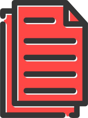 kağıt simgesi, vektör illüstrasyonu