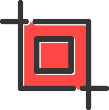 Tek bir harf simgesinin vektör illüstrasyonu