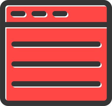 Tarayıcı pencere arayüzü simgesi - taslak biçimi