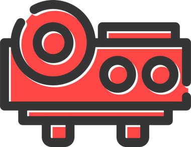 Gaz sobasının vektör illüstrasyonu