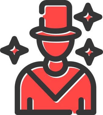 Sihirbaz. vektör illüstrasyonu