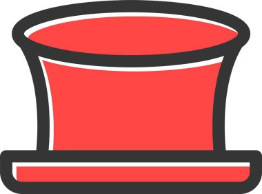 Kırmızı bardağın vektör illüstrasyonu