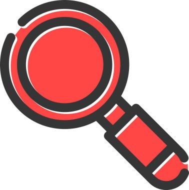 Büyüteç. Web simgesi basit illüstrasyon