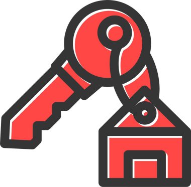 trend biçimi izole edilmiş arkaplanda anahtar simgesi