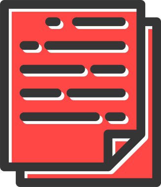 belge simgesi vektör illüstrasyonu