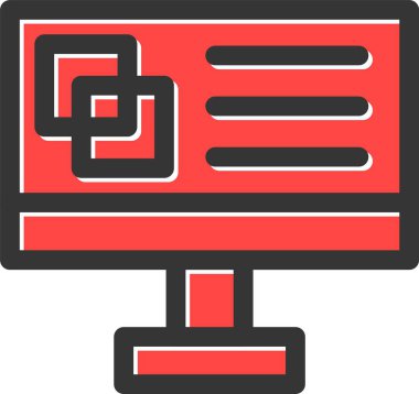 Tarayıcı bilgisayar sunucusu simgesi - taslak biçimi