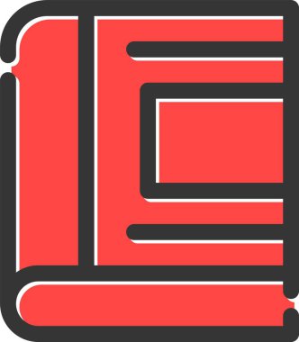 Kitap simgesi, modern vektör illüstrasyon tasarımı