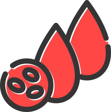 Kan damlası. Web simgesi basit illüstrasyon