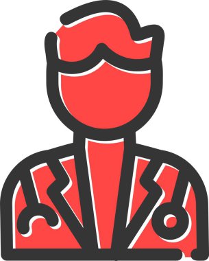 doktor simgesi, vektör illüstrasyonu basit tasarım