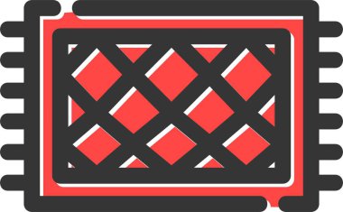 Kırmızı halı simgesinin vektör illüstrasyonu